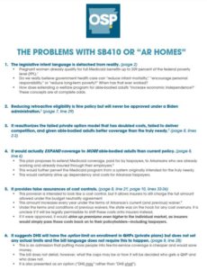 Read more about the article THE PROBLEMS WITH SB410 OR “AR HOMES”
